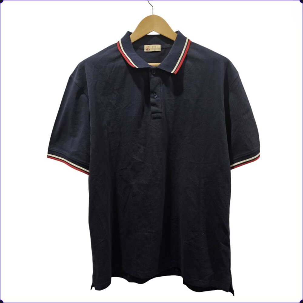 Real Hoxton Navy/White/Red Polo Shirt 3XL